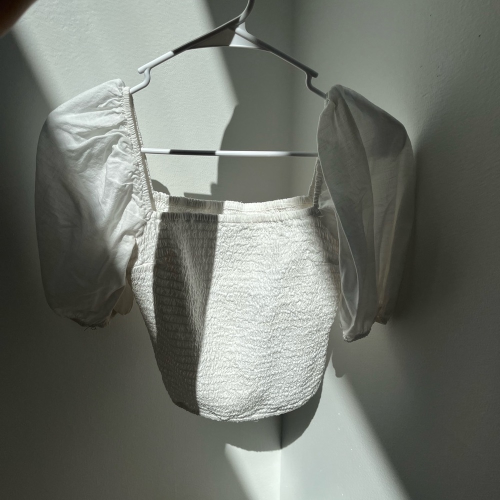 White crop top